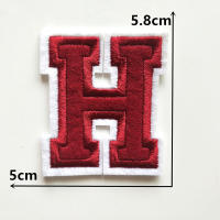 1PC Parche Bordado De Alfabeto Inglés Rojo A-Z Aplicación Para Ropa Bolsos Chaquetas Decoración De Iraón DIY Manualidades - details 8