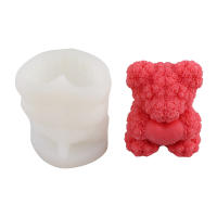 Molde De Vela De Olor a Rosas Y Oso Para Aromaterapia DIY Para Día De San Valentín Hacer Manualmente Con Fragancia Expandida Piedra De Regalo Chocolate Forma Animal Siliceo - details 4