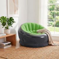 INTEX - Sillón hinchable Empire, Mide 112x109x69 cm, Verde lima, Para interior y exterior, Base reforzada, Fácil de hinchar, Máx. 100 kg, Flocado y PVC - details 5