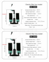 Filtro Bioquímico De Esponja Eléctrico Para Acuario Oxygenación De Bacterias Tanque De Peces Carbón Espuma Koi Aquascaping - details 4