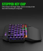 Teclado De Juego Mini De Un Solo Mano 35 Teclas USB Ultra Delgado Con Retroiluminación Para Laptop PC Y Smartphone Conexión Cableada - details 5