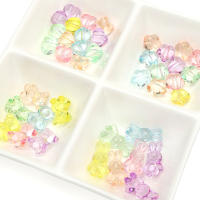 20Pcs Bolas De Acrílico Transparentes Y Liso En Colores Variados Corazón Y Flor Para DIY Producción De Pulseras Y Accesorios - details 3
