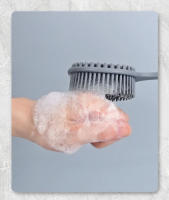 Cepillo De Baño De Silicona Doble Cara Con Mango Largo Limpieza Corporal Masaje Exfoliación Higiénica Ambientalmente Amigable - details 4
