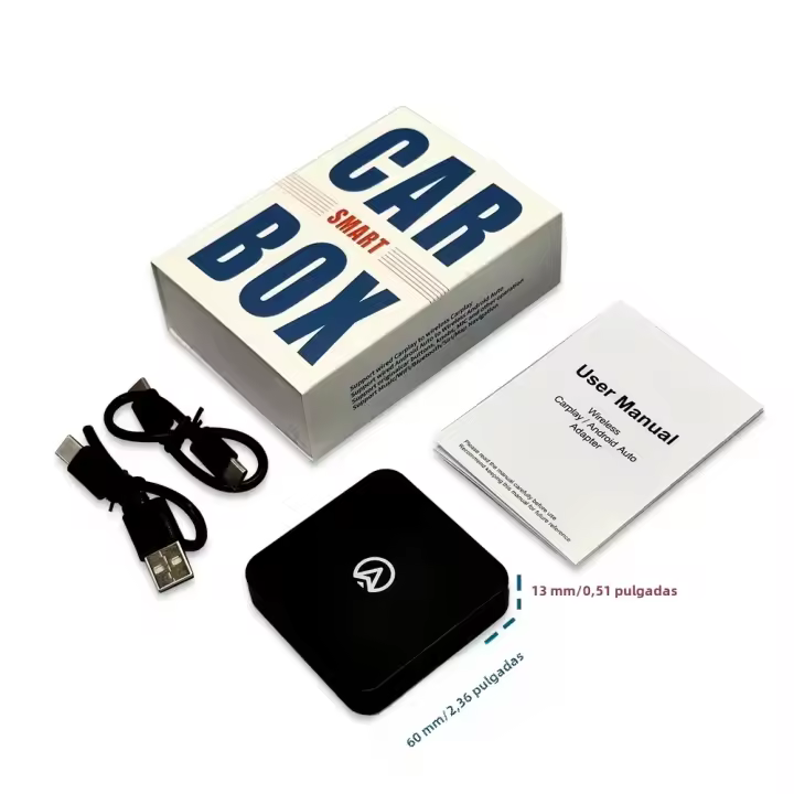 Adaptador De Coche 2 En 1 Wireless CarPlay Y Android Auto Negro Plug & Play Para iPhone Y Samsung Transforma Cableado a Inalámbrico Compatible Con Netflix YouTube Para Toyota Mazda Nissan Honda Y Más - 1