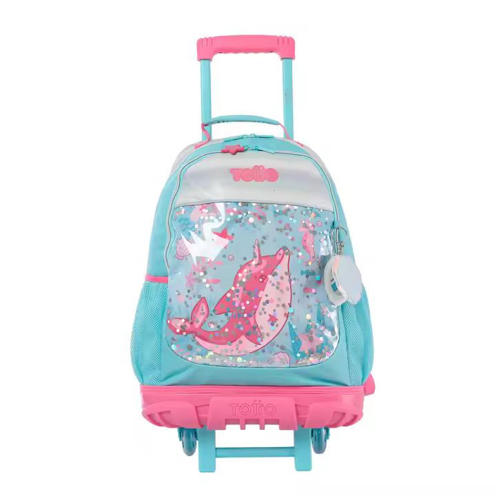 Totto Mochila infantil ruedas Pink Ocean -Dimensiones:33 x 47.5 x 20 cm-Material:Poliester - 1