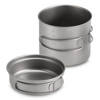 Juego De Cocina De Camping De Titanio 1100ML / 1600ML Con Manija Plegable Taza Y Olla Super Ligera Para Exterior - details 9