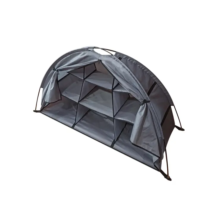 Armario plegable de almacenamiento para exteriores - 9 compartimentos para camping, calzado y tienda de campaña - 1