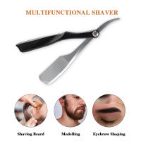 Afeitadora Manual Con Mango De Madera Para Hombres Cuchillo De Afeitar Profesional Herramientas De Corte De Peluquero Hoja Recta Plegable Para Rostro - details 1