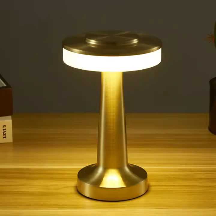 Lámpara De Mesa Retro LED Recargable Luz De Noche Para Decoración De Habitación Sala De Estar Café Luces De Camping Iluminación De Escritorio - 1