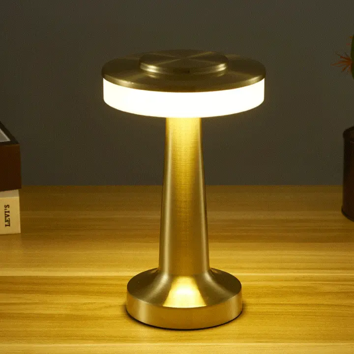 Lámpara De Mesa Retro LED Recargable Luz De Noche Para Decoración De Habitación Sala De Estar Café Luces De Camping Iluminación De Escritorio - 1