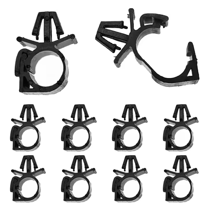 Crimpas De Cable Para Coche 10X Clip De Fijación Para Enrute De Cableación Tubo Corrugado Amarrar Clavija De Cable Barra De Aceite Ruta De Tubo Herradura De Agujero 11mm Accesorios De Automóvil - 1