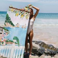 Toalla De Playa Microfibra Santorini Positano Amsterdam Absorbente Secado Rápido Suave Para Yoga Natación Resort Montañismo Tamaño 76x182 Cm - details 4