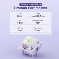 Set De 30 Piezas De Interruptores Lineales/Tactiles Lubrificados En Fábrica EPOMAKER Para Teclado Mecánico Intercambiable Caliente 5pin - details 1