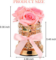 Lámpara De Mesa LED En Forma De Rosa Cubo Mágico 3 Colores Ajustable Luz De Ambiente Creativa Para Decoración De Dormitorio Regalo - details 3