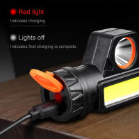 Linterna Frontal LED Recargable Por USB Con Vida Útil Extendida Y Luz Fuerte Para Exteriores Impermeable Torcha Frontal Para Camping Y Trabajo - details 2