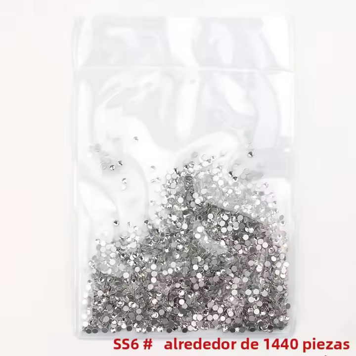 1440pcs Uñas 3D Brillantes Adornos De Vidrio Planos Para Decoración De Uñas Y Manicura Herramienta De Adhesivo De Uñas - 1