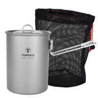 Tomshoo Olla De Titanio De 900ml Con Tapa Y Mango Plegable Cocina Portátil Para Camping Senderismo Picnic Soporte Para Arroz Y Comida Taza Y Botella - details 3