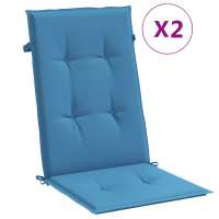 vidaXL Cojines silla respaldo alto 2 uds tela Color Antracita melange,  Gris claro melange,  Gris oscuro melange y mas Cojín Decorativo de Asiento Cojines de muebles de salon - details 4