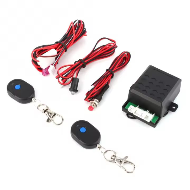 Set Universal De Seguridad Para Coche Sistema De Bloqueo De Inmovilizador Anti-Robo Con Control Remoto Accesorios De Coche - 1