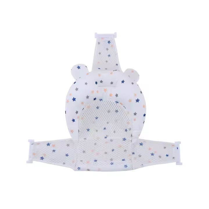 BIT Cojín de asiento de bañera para bebé, cómodo cojín de malla suave ajustable, almohada de baño de seguridad para bebé, alfombrilla de apoyo para bebé recién nacido, tipo 3 - 1
