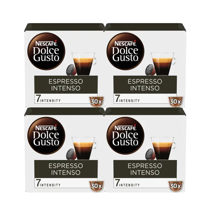 Café NESCAFÉ DOLCE GUSTO Espresso Intenso 30 cápsulas - Pack de 4ud - 120 cápsulas en total - 1