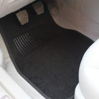 HOGUITA-Juego de 4 Alfombras de Moqueta para Coche,Alfombrillas Universales para Coche,Antideslizantes,Alfombras Delanteras y Traseras,Color Negro - details 4