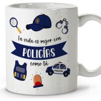 Taza Policía Local y Nacional – Tazas Originales y Personalizadas para Regalar – Regalo Único para Policías – Taza de Cerámica 330 ml – Detalle Perfecto para Profesionales de la Policía - details 0