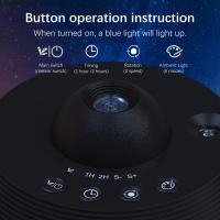 Proyector De Luz Nocturna Galaxia Dinámica Meteor 13 En 1 4K HD RGB Para Decoración De Habitación Regalo Para Niños Botón Rotatorio Espacial Para Navidad - details 3