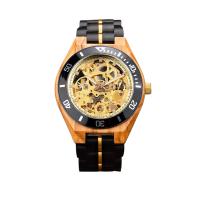 Reloj mecánico automático LB RELOJES para hombre, diseño esqueleto madera arce 3ATM - details 3