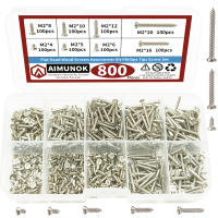 Kit De 800 Piezas De Tornillos Auto-Abrazadores M2 Con Juego De Tornillos De Bloqueo Y Clavos Para Madera Herramienta De Carpintería DIY - details 0