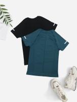 Camiseta De Yoga Sin Costuras Para Mujer 2 Piezas Top De Gimnasio Entrenamiento Deportivo Camisetas Deportivas Con Letras Manga Corta Transpirable Secado Rápido Reflectante Talla Verdadera - details 2
