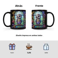 Taza De Cerámica De 11oz Con Diseño De Buho Y Fantasma Para Halloween Para Casa Escuela Oficina Regalo De Fiesta De Casa - details 4