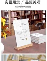 Soporte De Madera Para Tarjetas L-Shaped T-Shaped A6 A5 A4 Doble Cara Resistente Soporte Para Papel Y Display De Etiquetas - details 7