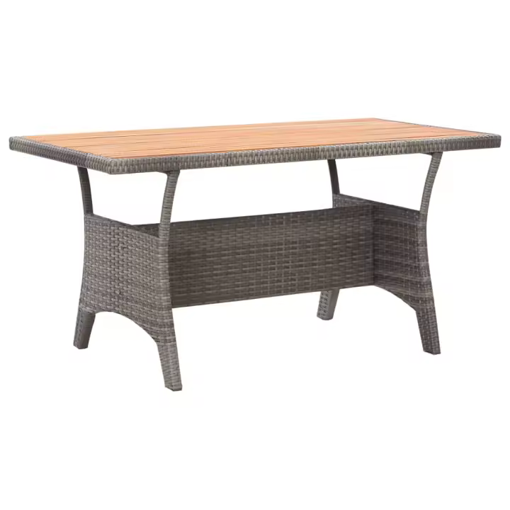 Mesa de Jardín de Madera maciza de Acacia gris 120x70x66 cm - 1