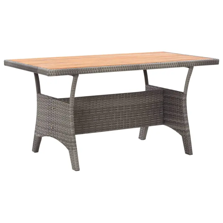 Mesa de Jardín de Madera maciza de Acacia gris 120x70x66 cm - 1