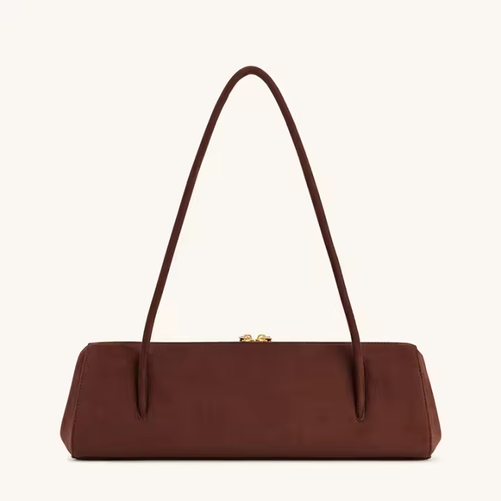 Bolso De Hombro De Cuero Suave Para Mujer Lujo Retro Francés Bolso De Armpita Casual Bolso De Baguette Material De Falso Cuero - 1