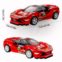 Juego De Construcción De 298 Piezas Coche Deportivo Modelo De Bloques De Construcción Educativo Decoración De Escritorio Regalo De Navidad O Cumpleaños Para Niños Mayores De 6 Años - details 6