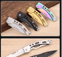 Cuchillo Plegable De Acero Inoxidable Con Llavero Herramienta De Exterior Cuchillo De Bolsillo Fácil De Transportar Para Actividades Al Aire Libre - details 7