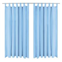 vidaXL 2x Cortinas Micro-Satinadas con Trabillas Separador 140x225 cm Color Burdeos,  Negro,  Beige y mas - details 6