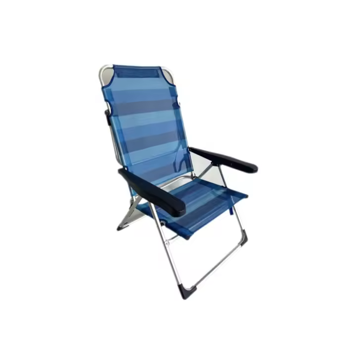 VICTORIA&ANDREA® Silla de Playa Plegable Reclinable 5 Posiciones Convertible en Tumbona, Estructura Resistente de Aluminio y Textileno de 67x66x99 cm, Ideal para Camping, Playa y Jardín - 1
