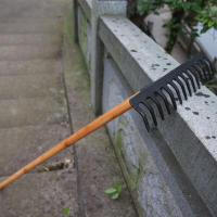 Riega De Acero Inoxidable Para Jardín Con 14 Dientes Rake De Hoja Caducifolia Para Tierra De Pinos Herramientas Agrícolas Y De Jardinería - details 3