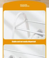 Organizador De Zapatos De 4 Capas Alta Capacidad De Soporte Moderno Minimalista Gran Capacidad Eficaz Ahorro De Espacio Duradero Y Estable Material Plástico Diseño Elevado Resistente Al Agua Fácil De Montar - details 10