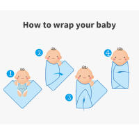 Manta de DOT para Bebe recién nasido, edredón de Cama para Niño y Niña, Saco de dormir Liso a la moda, 90x70cm, envolvent para cochecito de niño Super suave - details 4
