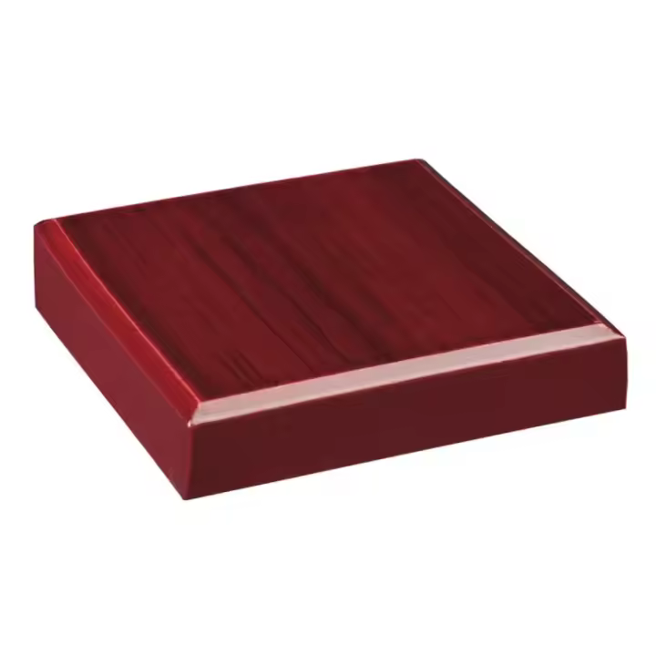 Peana de Madera Cuadrada Caoba 5x5x2,5 cm - Soporte ideal para tus objetos especiales - 1