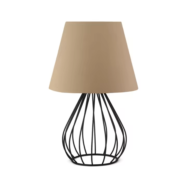 Lámpara de noche 36 cm. marrón claro, tipo E27 Max 60 W WELLHOME - 1