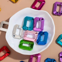20pcs Cuentas De Acrylico Metálico Para Hacer Pulseras Collares Y Aretes Colorido Ovalado 21x28mm Accesorios De Joyería DIY - details 9