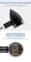 2pcs Lámparas De Señal Para Motocicleta Universal 12v Rojo Amarillo Luz De Freno Trasera Y Luz De Señal Laterales - details 5
