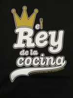Delantal amplio con mensaje " Rey de la Cocina ". Regalo Cocinero Dia del Padre. Regalo PAPÁS Padres Abuelos Hermanos - details 2