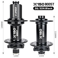 Nueva Bicicleta Hub Nanlio X150 BOOST QR 141x10MM Para Bicicleta De Montaña 6 Arranques 150T 28/32 Agujeros 141x5MM HG MS XD 8 9 10 11 12 Velocidades - details 4