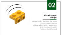 Wange 194Pcs Accesorios De Color Compatible Con Bloques De Construcción DIY Para Niños Piezas De Montaje 1x2 - 1x2 Bracket - details 5